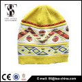 Lastest design inverno quente unissex cliente jacquard cabo-knit chapéu gorro de malha